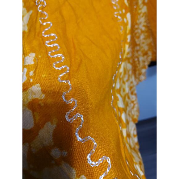 Raj Made in India long skirt Orange embroidered romantic flowy boho princess - Picture 6 of 10